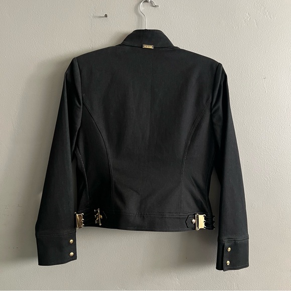 Women’s Vintage St. John Sport Black Denim 2 Piece Suit Jacket Trouser Pants 2 P - Picture 3 of 14